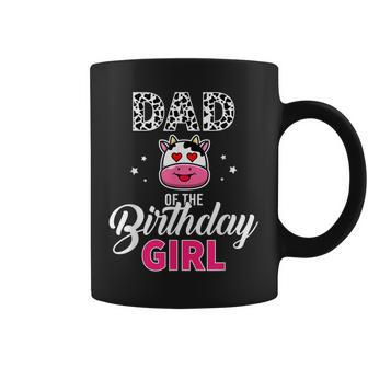 Dad Of The Birthday For Girl Cow Farm Birthday Coffee Mug | Mazezy