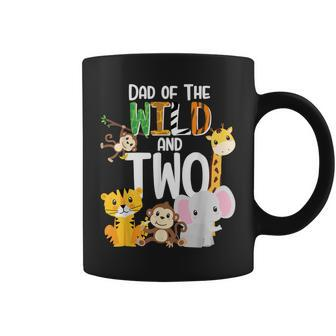Dad Of The Wild And Two Zoo Theme Birthday Safari Jungle Coffee Mug - Seseable