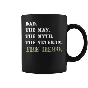Dad The Man Myth Usa Veterans Day Camouflage Coffee Mug - Seseable