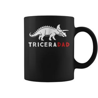 Dad Triceratops Funny Dinosaur Gift Idea Gift For Mens Coffee Mug | Mazezy