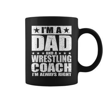 Dad Wrestling Coach Coaches Fathers Day S Gift Coffee Mug - Seseable