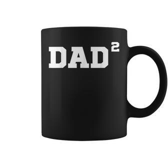 Dad2 Dad Of Twins Twin Papa Twin Boys Twin Girls Dad Father Coffee Mug | Mazezy