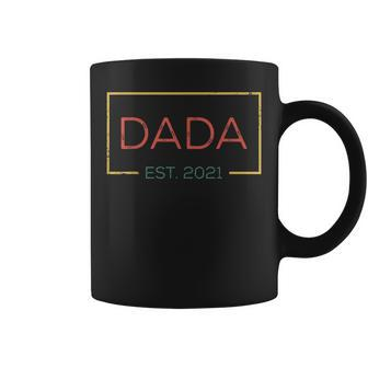 Dada Est 2021 Vintage Promoted To Dada Dad Papa Grandpa Coffee Mug - Seseable