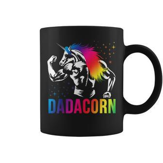 Dadacorn Muscle Fathers Day Joke Daddy Unicorn Coffee Mug - Thegiftio UK