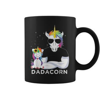 Dadacorn Muscle Unicorn Dad Baby Daughter Fathers Day Gift Coffee Mug - Seseable