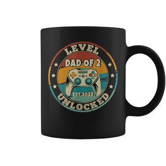 Daddy Again Leveled Up To Dad Of 2 Level Unlocked New Future Coffee Mug | Mazezy