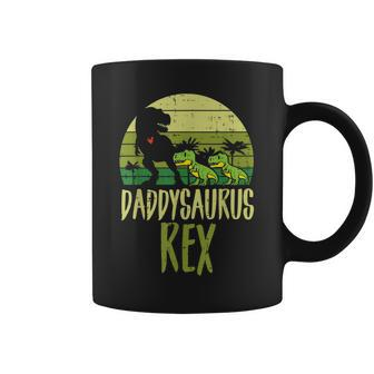 Daddy Saurus Trex Funny Fathers Day Dinosaur Dad Papa Men Gift For Mens Coffee Mug | Mazezy