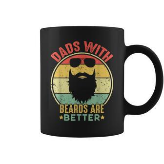 Dads With Beards Are Better Vintage Funny Fathers Day Joke Coffee Mug - Seseable