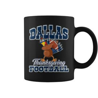 Dallas Thanksgiving Day Funny Turkey Playing Texas Football Coffee Mug | Mazezy