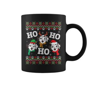 Dalmatian Dog Ho Ho Ho Merry Christmas Dad Mom Ugly Sweater Coffee Mug | Mazezy