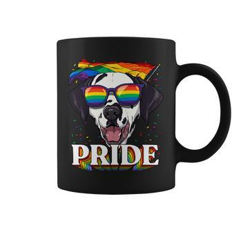 Dalmatian Funny Dog Lgbt Dalmatian Gay Pride Lgbtq Rainbow Flag Sunglasses 12 Dalmatian Lover Coffee Mug - Monsterry UK