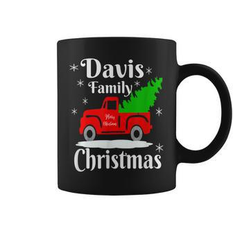Davis Family Christmas Matching Family Old Red Truck Coffee Mug - Seseable
