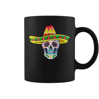 Day Of Dead Sugar Skull Funny Cinco De Mayo Men Women Coffee Mug | Mazezy