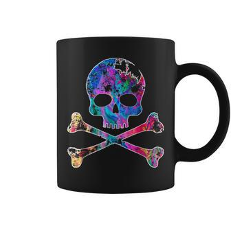 Death Skull And Crossbones Jolly Roger Military Coffee Mug | Mazezy