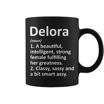 Delora Definition Personalized Name Funny Christmas Gift Coffee Mug | Mazezy