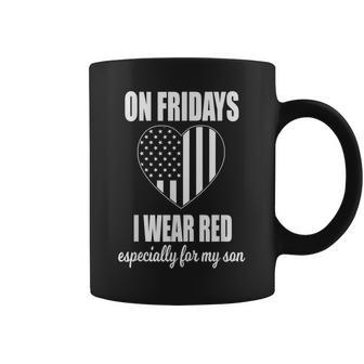 Deployed Son Design For Mom Red Friday Military Coffee Mug | Mazezy