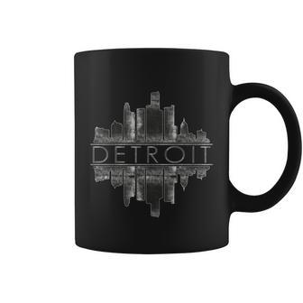 Detroit Mirrored Vintage Skyline Coffee Mug - Thegiftio UK