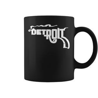 Detroit Smoking Gun Coffee Mug | Mazezy