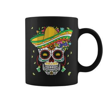 Dia De Los Muertos Colorful Bone Taco Happy Cinco De Mayo Coffee Mug | Mazezy