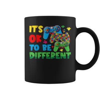 Different Autism Awareness Puzzle Gamer Autistic Kids Boys Coffee Mug | Mazezy UK