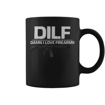 Dilf Damn I Love Firearms Coffee Mug | Mazezy