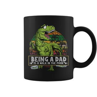 Dinosaur Being A Dad Is A Walk In The Park Funny Gift Gift For Mens Coffee Mug | Mazezy