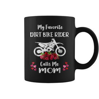 Dirt Bike Mother Motocross Mom Gift With Flowers Coffee Mug - Seseable