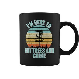 Disc Golf Funny Hit Trees And Curse Retro Disc Golf Gi Coffee Mug | Mazezy