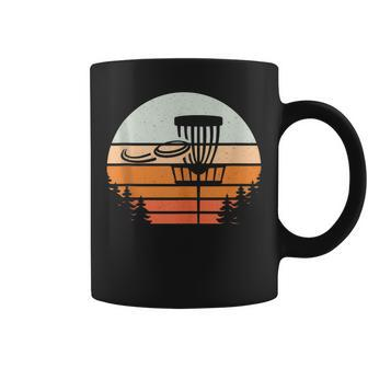 Disc Golf Retro Vintage Sunset Coffee Mug - Seseable