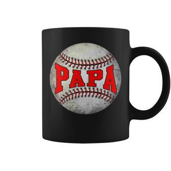 Distressed Baseball Papa Men Funny Fathers Day Coffee Mug - Thegiftio UK