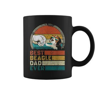 Distressed Best Beagle Dad Ever Fathers Day Gift Coffee Mug - Seseable