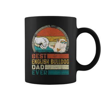 Distressed Best English Bulldog Dad Ever Fathers Day Gift Coffee Mug - Seseable