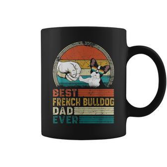 Distressed Best French Bulldog Dad Ever Fathers Day Gift Coffee Mug - Seseable