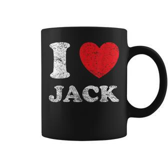 Distressed Grunge Worn Out Style I Love Jack Coffee Mug | Mazezy