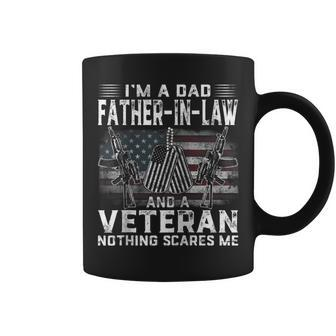 Distressed Im A Dad Father-In-Law Veteran Fathers Day Coffee Mug - Thegiftio UK