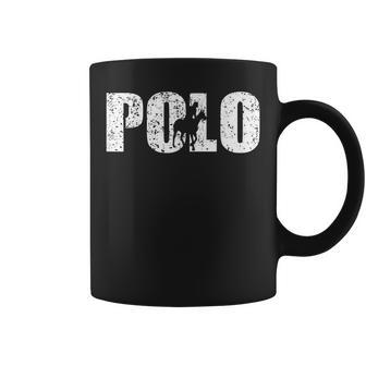 Distressed Look Horse Polo Gift For Polo Players Coffee Mug | Mazezy