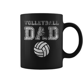Distressed Quote Vintage Volleyball Dad Coffee Mug - Seseable