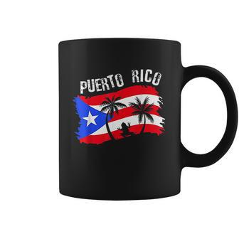 Distressed Style Puerto Rico Frog Gift Design Puerto Rico Coffee Mug - Thegiftio UK