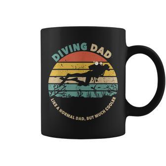 Diving Dad Retro Vintage Scuba Diving Dad Fathers Day Coffee Mug - Seseable