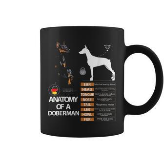 Doberman Dog Anatomy Mom Grandma Men Women Kids Gift Coffee Mug - Seseable