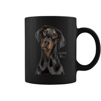 Doberman Tee Doberman Pinscher Dog Mom Dad Love Pet Puppy Coffee Mug | Mazezy
