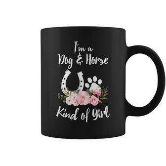 Dog And Horse Kind Of Girl Equestrian Horseback Riding Coffee Mug | Mazezy