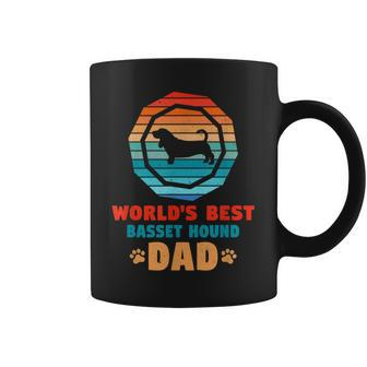 Dog Father Gift Worlds Best Basset Hound Dad Dog Gift For Mens Coffee Mug | Mazezy