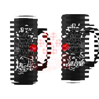 Dog Lover My Dog Is My Valentine Cute Paw Print Red Plaid Coffee Mug | Seseable CA