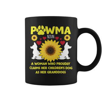 Dog Sunflower Grandmother Dog Lover Paw Flower With Hearts 517 Paws Coffee Mug - Monsterry AU