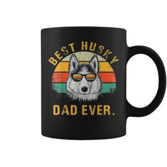 Dog Vintage Best Husky Dad Ever Funny Fathers Day Gifts Coffee Mug - Seseable
