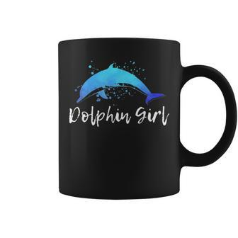 Dolphin Girl Beach Animal Lover Women Momn Tween Gift 199 Coffee Mug - Seseable