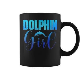 Dolphin Girl Beach Animal Lover Women Momn Tween Gift V2 Coffee Mug - Seseable