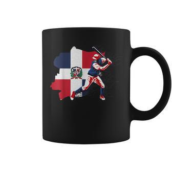 Dominican Republic Flag Baseball Player T Sports Coffee Mug | Mazezy