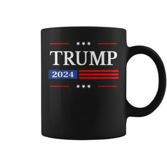 Donald Trump 2024 President American Flag Pro Trump Vintage Coffee Mug | Mazezy